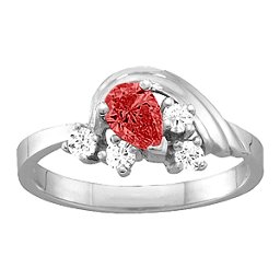 3-9 Stones Swan Ring