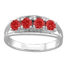 Classic 2-6 Gemstones Ring