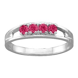 Classic Round Gemstone Ring