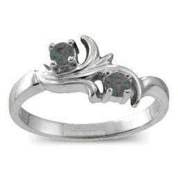 "Nouveau" Flame 2-6 Gemstones Ring