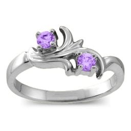 "Nouveau" Flame 2-6 Gemstones Ring