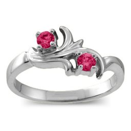 "Nouveau" Flame 2-6 Gemstones Ring