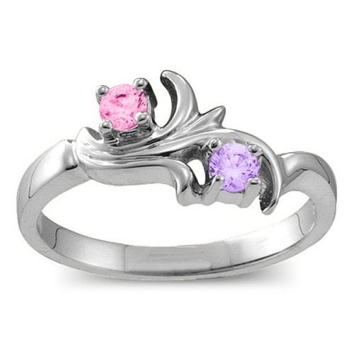 "Nouveau" Flame 2-6 Gemstones Ring