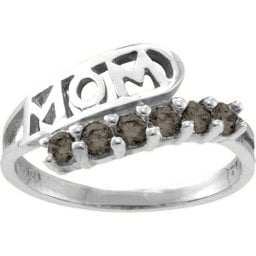 "Cherish" MOM Cut-out 2-6 Stones Ring