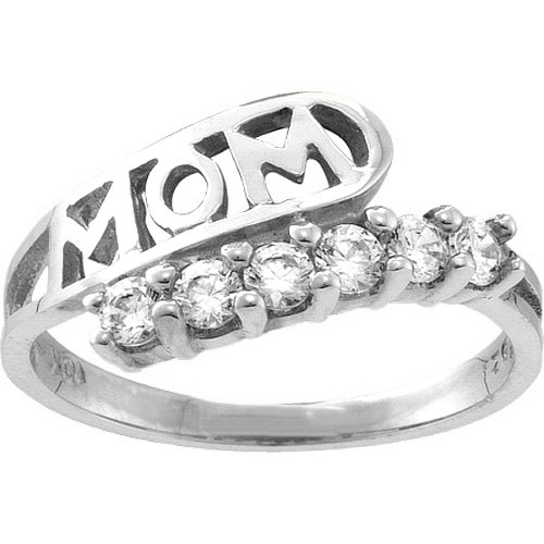 "Cherish" MOM Cut-out 2-6 Stones Ring