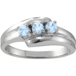 "Reverie" Angled 2-6 Stones Ring