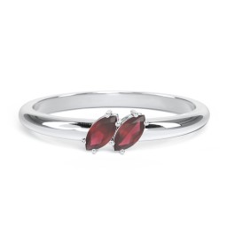 2 Stone Marquise Ring
