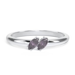 2 Stone Marquise Ring
