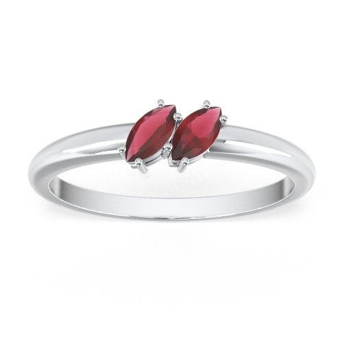 2 Stone Marquise Ring