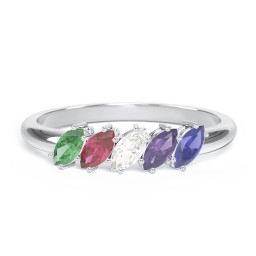 5 Stone Marquise Ring