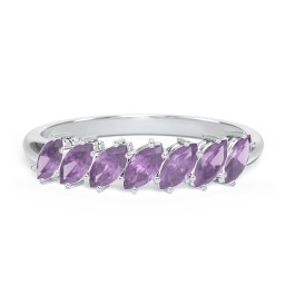 7 Stone Marquise Ring in 925 Sterling Silver