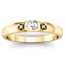 Open Bezel Cut Ring with Accents Stones