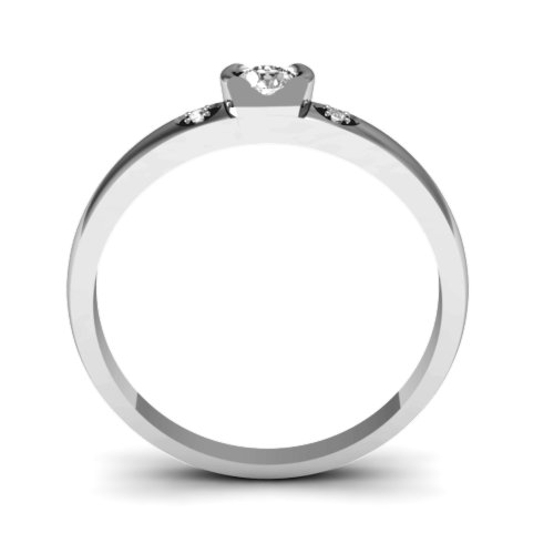 Open Bezel Cut Ring with Accents Stones