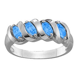 2-6 Marquise Spiral Ring