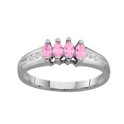 3-6 Marquise Ring With Channel Set Accents