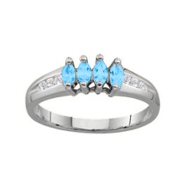 3-6 Marquise Ring With Channel Set Accents