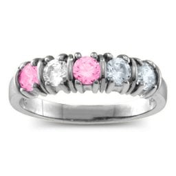 Classic Separated 2-5 Stones Ring