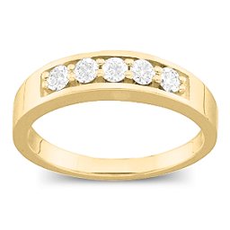 Geometric 3-6 Stones Ring