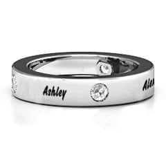 Circular Band 2-5 Stones Ring