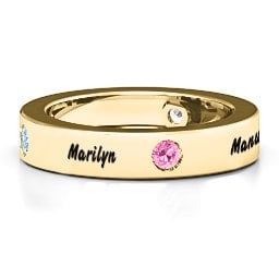 Circular Band 2-5 Stones Ring