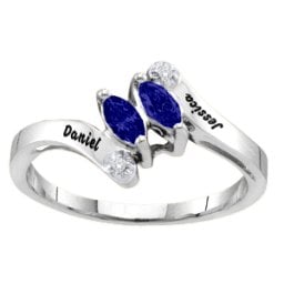 "Phantasie" Marquise Bypass Ring