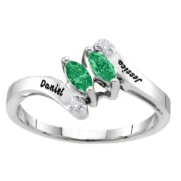 "Phantasie" Marquise Bypass Ring