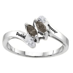 "Phantasie" Marquise Bypass Ring