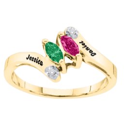 "Phantasie" Marquise Bypass Ring