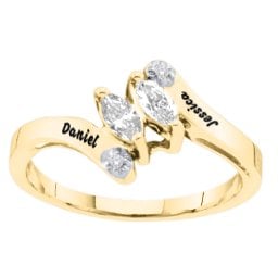 "Phantasie" Marquise Bypass Ring