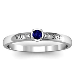 Heart Surrounded Solitaire Ring