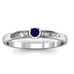 Heart Surrounded Solitaire Ring