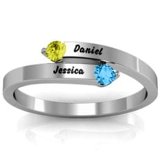 "Soleil" Tipped Bypass Ring