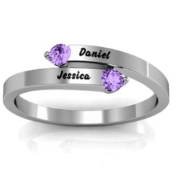 "Soleil" Tipped Bypass Ring