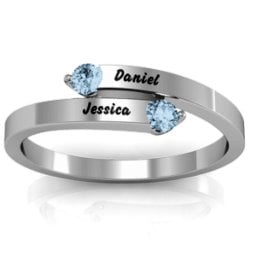 "Soleil" Tipped Bypass Ring