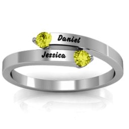 "Soleil" Tipped Bypass Ring