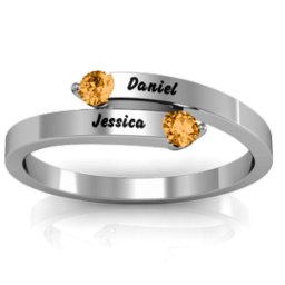 "Soleil" Tipped Bypass Ring