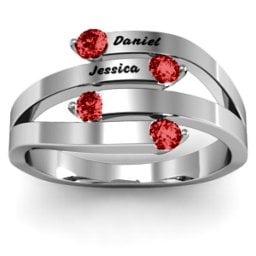 "Connection" Interwoven Stones Ring