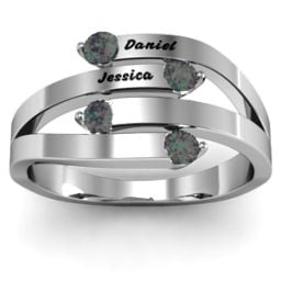 "Connection" Interwoven Stones Ring