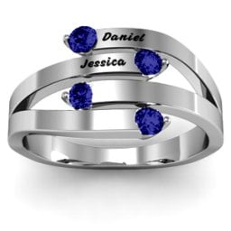 "Connection" Interwoven Stones Ring