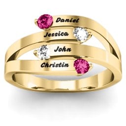 "Connection" Interwoven Stones Ring