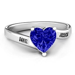 "Passion" Large Heart Solitaire Ring