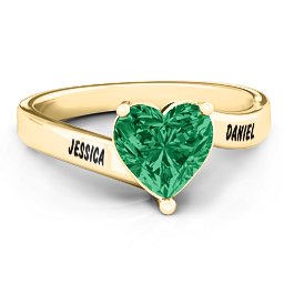 "Passion" Large Heart Solitaire Ring