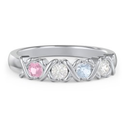 Hugs & Kisses XOXO Ring with 2-5 Stones