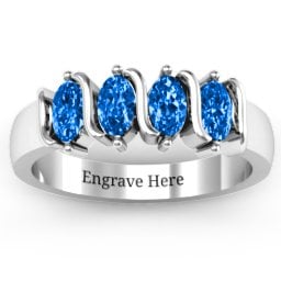 2-5 Oval Stones Ring