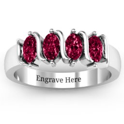 2-5 Oval Stones Ring