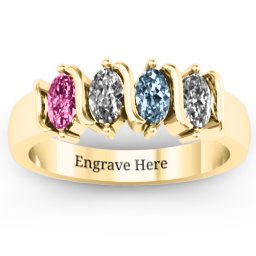 2-5 Oval Stones Ring