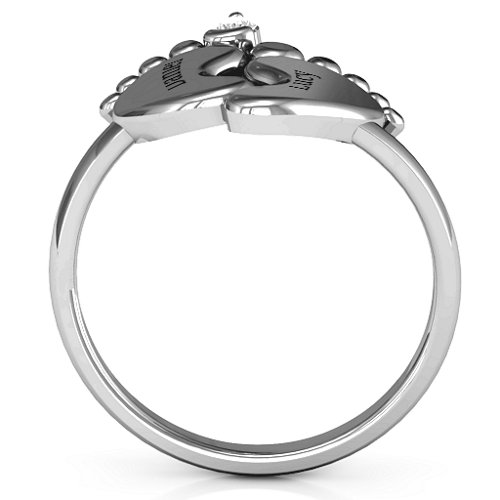 Toe-tally In Love Engravable Birthstone Footprint Ring
