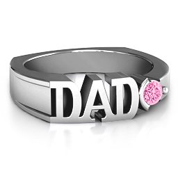 Greatest Dad Birthstone Men's Ring