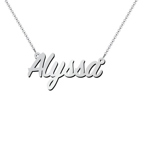 Personalized Name Necklace Layering Set with Paper Clip Chain – Sterling Silver