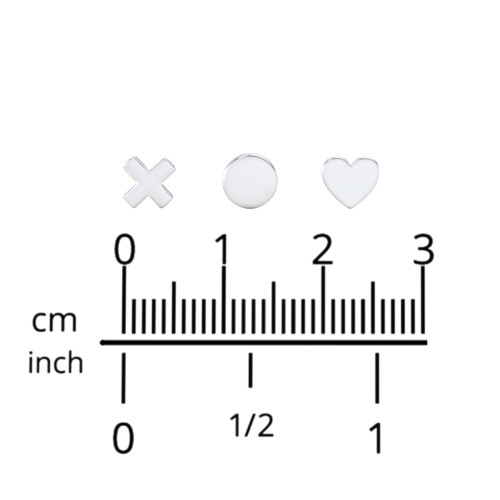 Engravable Hugs & Kisses Earring Stack - Set of 3 – Sterling Silver